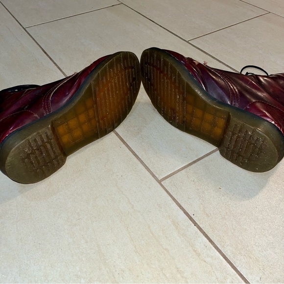 Dr. Martens Burgundy Vegan 1460 Boots - Size 8L/7M - Picture 6 of 7